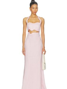 Scalloped Halter gown